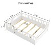 Toddler Bed with Safety Fence and Door, Wooden Floor Bed Frame for Kids’ Sleep, Play, and Reading Space – The Pop Home - 4 of 4
