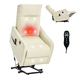 KWPZQEB Power Lift Chair, Single Motor Recliner Chair w/ USB Charging Port & Heavy Duty Motion Mechanism, Massage & Heat for Elderly - 1 of 4