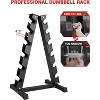 Heavy-Duty 6-Tier Dumbbell Rack with Full-Coverage Rubber Protection, 800 lb Capacity, Non-Slip Base, Space-Saving Vertical Storage for Home Gym - 4 of 4