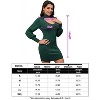 Coolmee Women Mock High Neck Ribbed Woolen Backless Bodycon Long Sleeve Wrap Mini Pencil Dress - 4 of 4