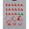Seven Times Six Peanuts Womens' Fa-La-La-La-La Holiday Carols Graphic Print Ringer T-Shirt Grey - 2 of 3