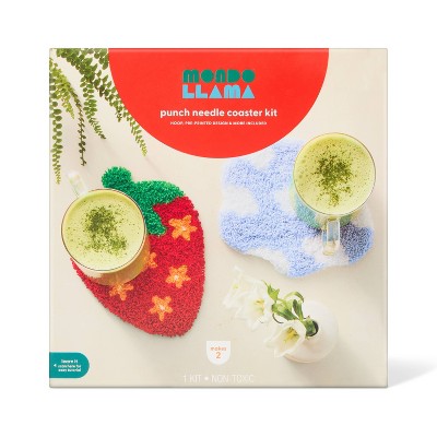 2ct Summer Craft Hot Pad/Coaster Punch Needle Kit - Mondo Llama™
