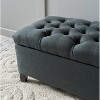 LOVMOR 51"STORAGE OTTOMAN V2,Light Blue - 2 of 4