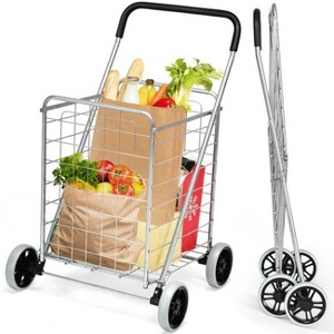 Mojgar Portable Folding Shopping Cart Utility for Grocery Laundry - 1 of 4