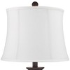 360 Lighting Dolbey 28" Tall Tapered Column Farmhouse Rustic Traditional Table Lamps Set of 2 Brown Bronze Finish Metal White Shade Living Room - 2 of 4