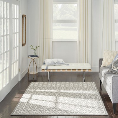 Gray Geometric Handmade Wool Tufted 5' x 7' Area Rug