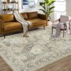 Washable Area Rugs, Non-Slip Neutral Vintage Distressed Soft Rug, Low Pile Stain-Resistant Carpet, Indoor Foldable Print Floor Mat - 2 of 4