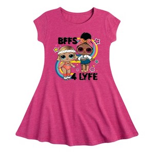 Girls' - LOL Surprise! - BFF 4LYFE Fit & Flair Cap Sleeve Dress - 1 of 1
