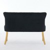 GDFStudio Haley Mid Century Modern 46''W Velvet Upholstered Dining Bench with Tufted Back - 4 of 4