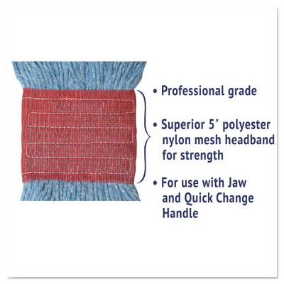 Large Blue Cotton Synthetic Wet Mop Head