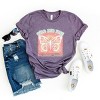 Simply Sage Market Wild And Free Butterfly Short Sleeve Tee - S - Purple - 3 of 4