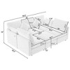 GlasFlength Sectional Sofas,Luxurious and Plush, Gray Sectional Sofa, Features a Chaise Lounge for Extra Comfort,Black,85.4"*62.2"*33" - 4 of 4