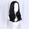 Unique Bargains Women's Curly Wigs 22" Black with Wig Cap Medium Long Hair - image 3 of 4