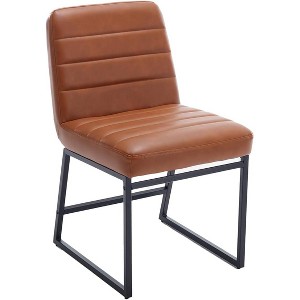 Mid-Century Modern Dining Chairs Set of 2, Lean Back Chairs, No Arms, Upholstered Chairs for Dining Room, Bedroom, Living Room - 1 of 4