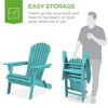 Best Choice Products Folding Adirondack Chair Outdoor, Wooden Accent Lounge Furniture w/ 350lb Capacity - 3 of 4