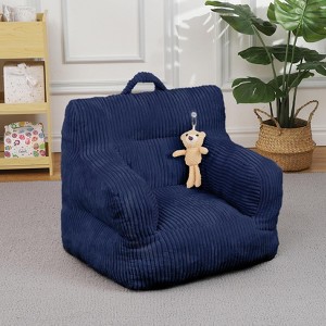 Kids Bean Bag Chair, Comfy Toddler Chair with a Strawberry Bear, Toddler Bean Bag Sofa for Boys and Girls - 1 of 4
