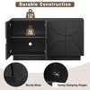 Okak Modern Storage Cabinet With 4 Door & Adjustable Shelf, Wood Sideboard Buffet Cabinet Ample Storage for Living Room,Diningroom,Kitchen - 3 of 4