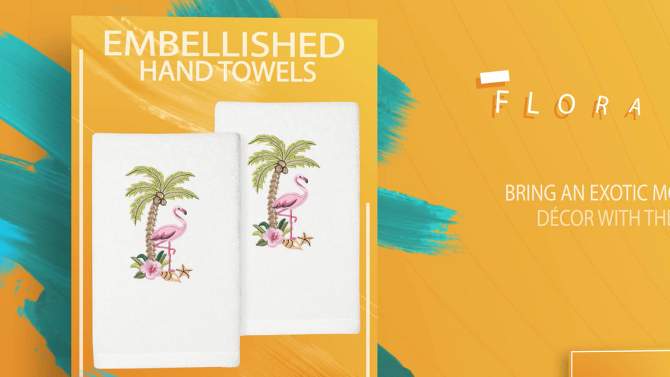 2pc &#39;Grateful &#38; Blessed&#39; Hand Towel Set White - Linum Home Textiles, 2 of 6, play video