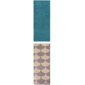 REGALWOVEN Geometric Absorbent Soft Bathroom Cotton Hand Towels 13" x 30"/13" x 29" 2 Packs - 1 of 4