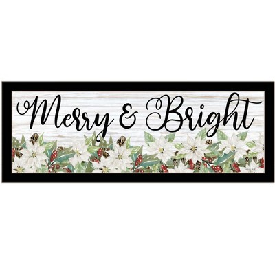 HomeRoots Merry and Bright Black Framed Print Wall Art