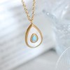 Clotth Minimalist Water-Drop Shell Pendant Necklace – White Seashell & Abalone Inlay, Ins-Style Choker for Women - 4 of 4