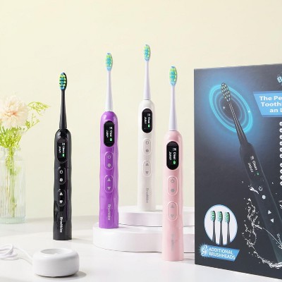 Novelty Gift Brushkinz Electric Toothbrush Personalized Sonic Electric Toothbrush for Adults - Custom Name Input, 5 Modes - Waterproof Toothbrush
