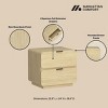 26" Modern Natural 2 Drawer Nightstand with Rounded Edges and Metal Handles, Bedside Storage Table for Bedroom or Living Room - 3irtyhousy - 2 of 4
