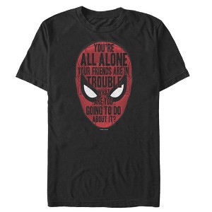 Men's Marvel Spider-Man: Far From Home Alone Quote T-Shirt - 1 of 4