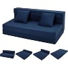 Folding Sofa Bed, Foldable Couch Bed with Pillow, Convertible Sleeper Chair Folding Sofa Mattress, Futon Floor Couch with Memory Foam Cover - 4 of 4