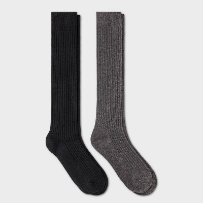 Women's Ultra Soft Everyday Rib-knit 2pk Knee High Socks