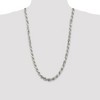 Black Bow Jewelry Men's 8mm Sterling Silver D/C 8 Sided Solid Rope Chain Necklace - 2 of 4