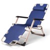 KTMBDW Beach Lounge Chair, Folding & Reclining Outdoor Chaise Lounger - Portable Adjustable Recliner Chair for Lawn, Pool, Patio, Garden, Blue - 2 of 4