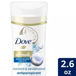 Dove Beauty Ultimate Water-Based + Glycerin Coconut & Sandalwood Antiperspirant & Deodorant - 2.6oz