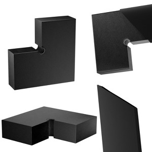 Black Metal DIY Cable Railing System Kit for Deck, Perfect for Modern Outdoor Spaces - 1 of 3