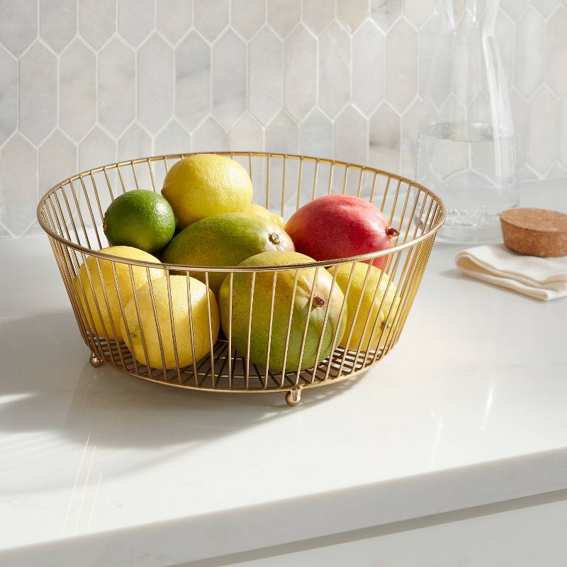 Delavan Collection Metal Wire Fruit Bowl Gold - Threshold&#8482;, 2 of 4