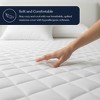 Delara 100% Organic Cotton Quilted Mattress Pad, GOTS Certified, 400 TC, Plush 0.25" Padding, Deep Pocket up to 18" - 4 of 4