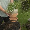 Splatter Planter, Saucer & Stand Black Metal & Tan Terracotta by Foreside Home & Garden - 3 of 4