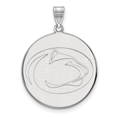 Black Bow Jewelry 10k White Gold Penn State Nittany Lions NCAA Extra Large Pendant