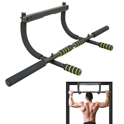 Wall Mounted Pull Up Bar Exercise Chin Bar Portable Dip Bars Multifunctional Strength Training for Indoors Home Gym Fitness Exercise Black One Size