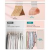 50-Pack Kids Velvet Hangers, 14x8 Inch Non-Slip Children's Hangers with Wide Shoulder Notches & Swivel Hook, Space-Saving Closet Organizers - 4 of 4