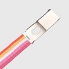 Anna-Kaci Women's Colorful Striped Canvas Belt with Silver Buckle - 3 of 4