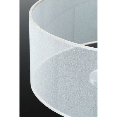 Polished Nickel 4-Light Pendant with Seeded Glass Shade