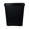 LunaLulinlk Black 7.6 Gallon Kitchen Trash Can, Plastic Touch Top Lid Trash Can - 4 of 4