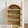 72" Tall Arched Kitchen Pantry Cabinet, Farmhouse Wood Pantry Storage Cabinet with Drawers, Door, Freestanding Versatile Pantry Cabinets - 3 of 4