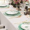 Trendables Emerald Plastic Dinnerware Set Serves 40 | Plastic disposable plates & disposable Gold fork Gold Spoons and Gold knives- 200 PCs - 4 of 4