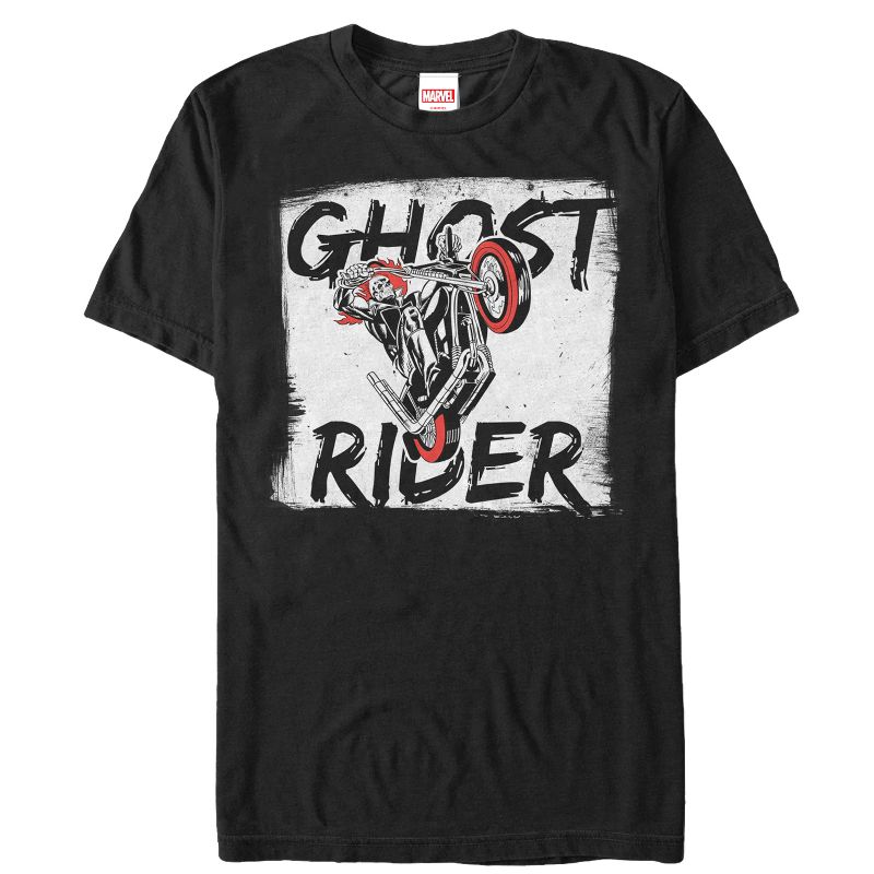 Men's Marvel Ghost Rider Paint Print T-Shirt, 1 of 5