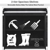 SKRAN Outdoor 39" Potting Bench Table, Rustic Garden Wood Workstation Storage Cabinet Garden Shed with 2-Tier Shelves and Side Hook, Black - 2 of 4