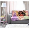 Jay Franco Disney Princess Moana Rapunzel Tiana Plush Throw Blanket - 3 of 4