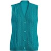 Collections Etc Stylish Cable-Knit Button Front Sweater Vest - 4 of 4