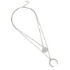 SOHI Women's Metallic Silver The Cosmo Multi-Layer Necklace - 2 of 4